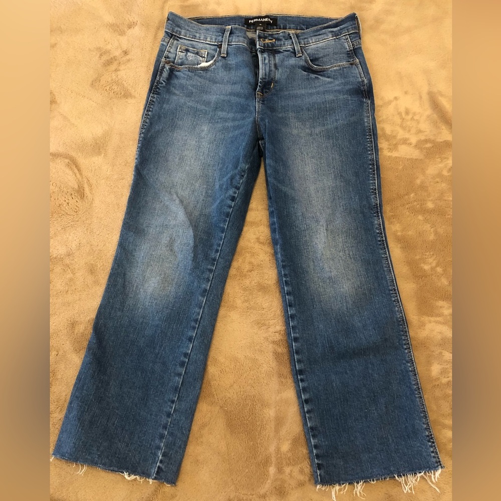 Permanent Jeans Women’s Size 10 Ankle Length  Frayed Denim Medium Wash